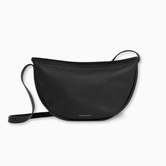 Mansur Gavriel Handbags - MANSUR GAVRIEL Black Moon Calfskin Leather Sling Crossbody Bag
